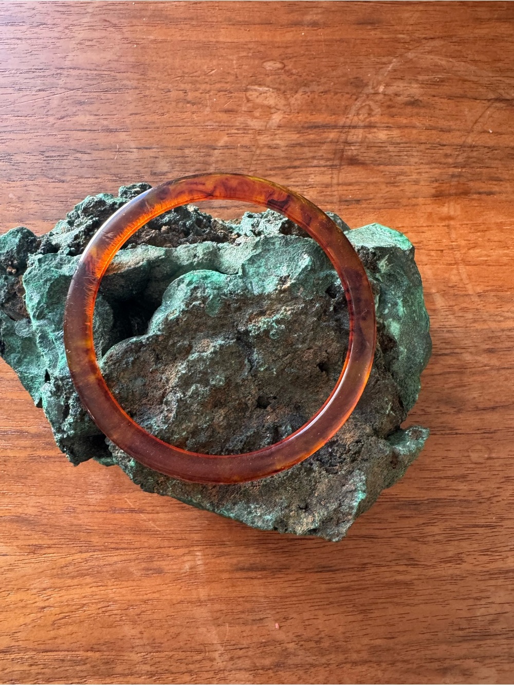 Vintage Slender Tortoiseshell Lucite Bangle Bracelet